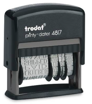 Wortbandstempel mit Datum von Trodat 